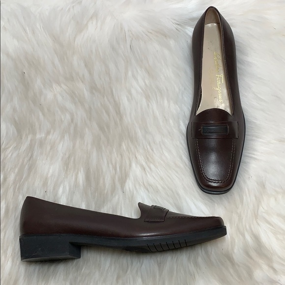 Salvatore Ferragamo Shoes - Salvador Ferragamo Brown Slip On Loafer Size 5 N